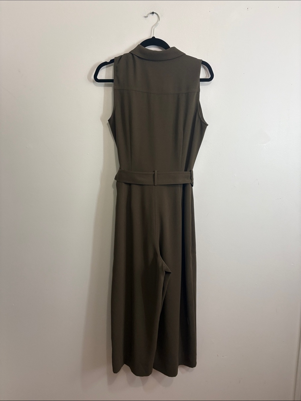 BNWT RW&CO. Olive Green Sleeveless Utility Jumpsuit with Belt size M - Picture 3 of 6